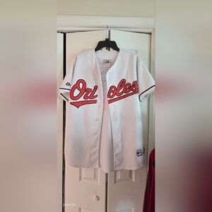 White Vintage Orioles Baseball Jersey Lopez 18 L